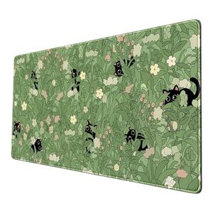 Cat Cute Plant XL Desk Pad / Keyboard Mat